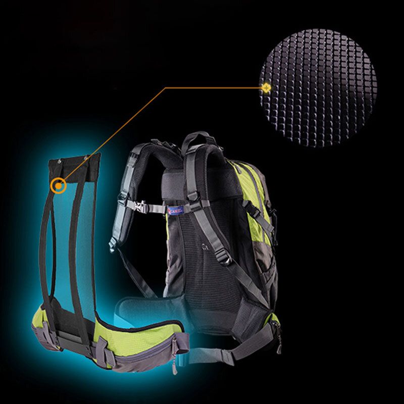 Hombres 40l Poliéster Impermeable Peso Ligero Gran Capacidad Deporte Senderismo Mochila De Viaje