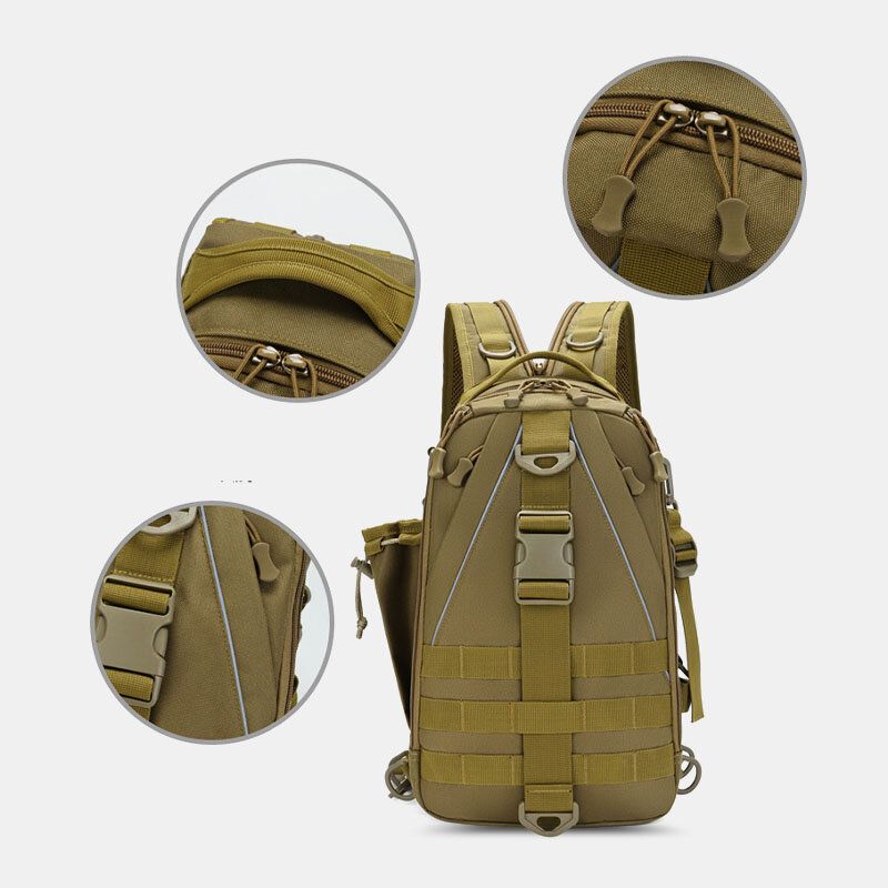 Hombres Camuflaje De Nailon Multifuncional Gran Capacidad 16 Pulgadas Mochila Antirrobo Transpirable Bolsa De Hombro Bolsa De Hombreajero Bolsa De Pecho