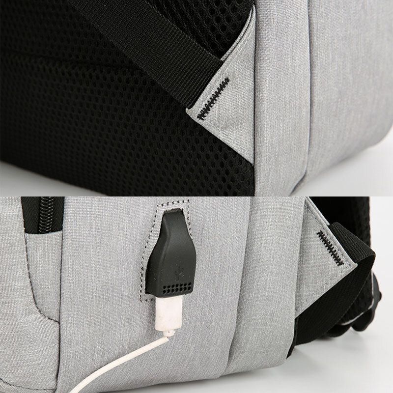 Hombres Carga Usb Impermeable Gran Capacidad Viaje De Negocios Bolsa Para Computadora Portátil De 16 Pulgadas Bolsa De Viaje Mochila