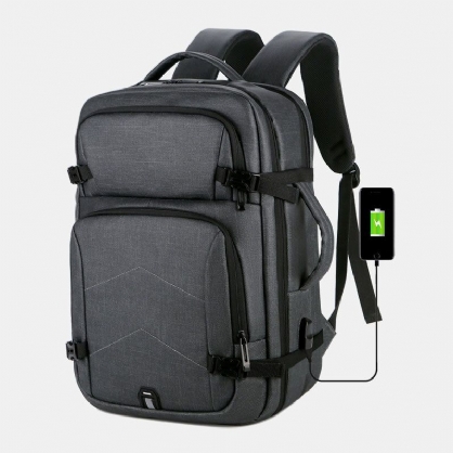 Hombres De Gran Capacidad Con Carga Usb A Prueba De Agua De 16 Pulgadas Bolso Para Computadora Portátil Mochila Para Negocios Al Aire Libre