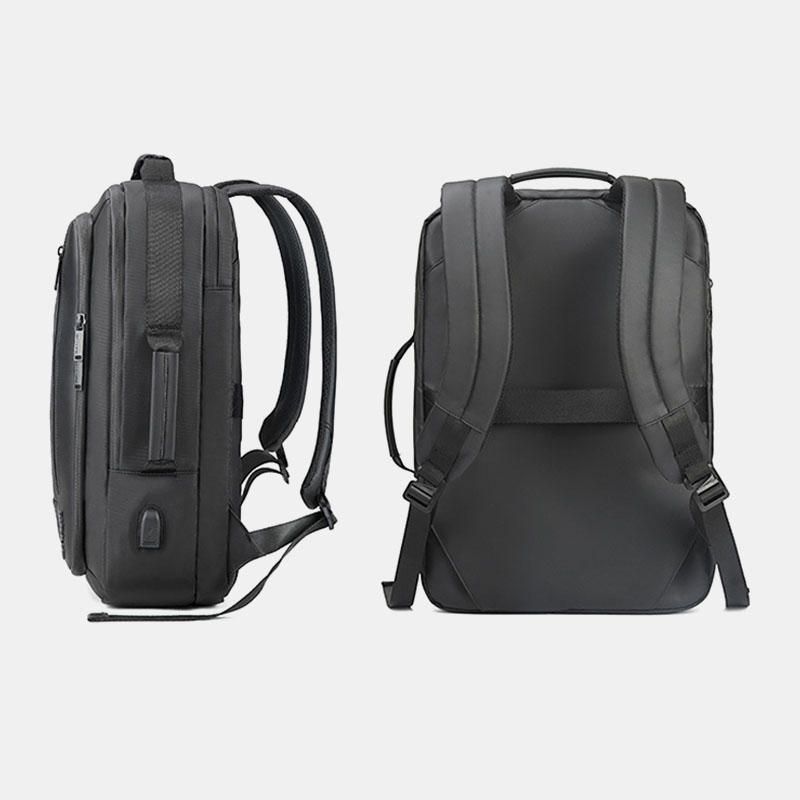 Hombres Mochila Multifuncional Multifuncional Impermeable Usb De 20 Pulgadas De Gran Capacidad