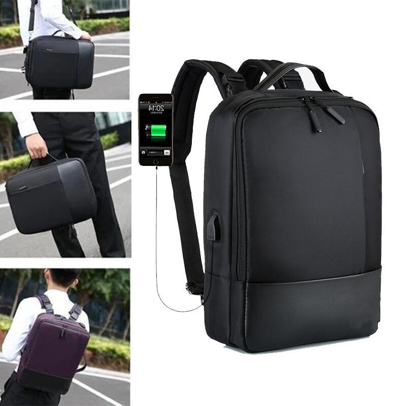 Hombres Nueva Mochila Multifuncional Bolsa De Hombro Bolsa De Negocios Con Puerto De Carga Usb