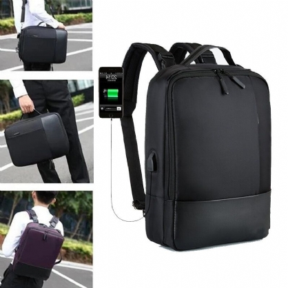 Hombres Nueva Mochila Multifuncional Bolsa De Hombro Bolsa De Negocios Con Puerto De Carga Usb