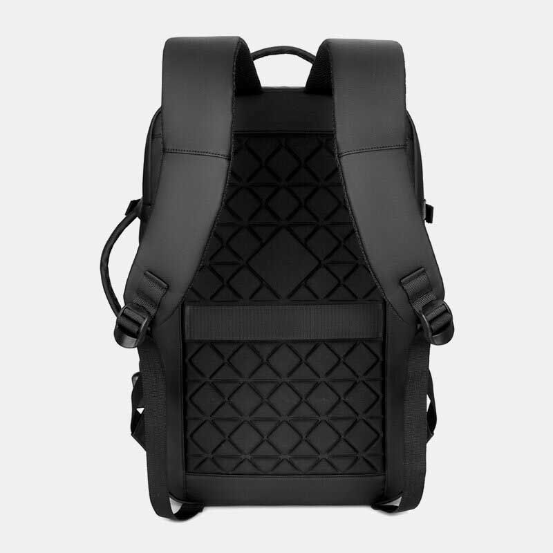 Hombres Nylon De Gran Capacidad 14 Pulgadas Bolsa Para Computadora Portátil Mochila De Viaje Informal De Negocios Multicapas Con Carga Usb