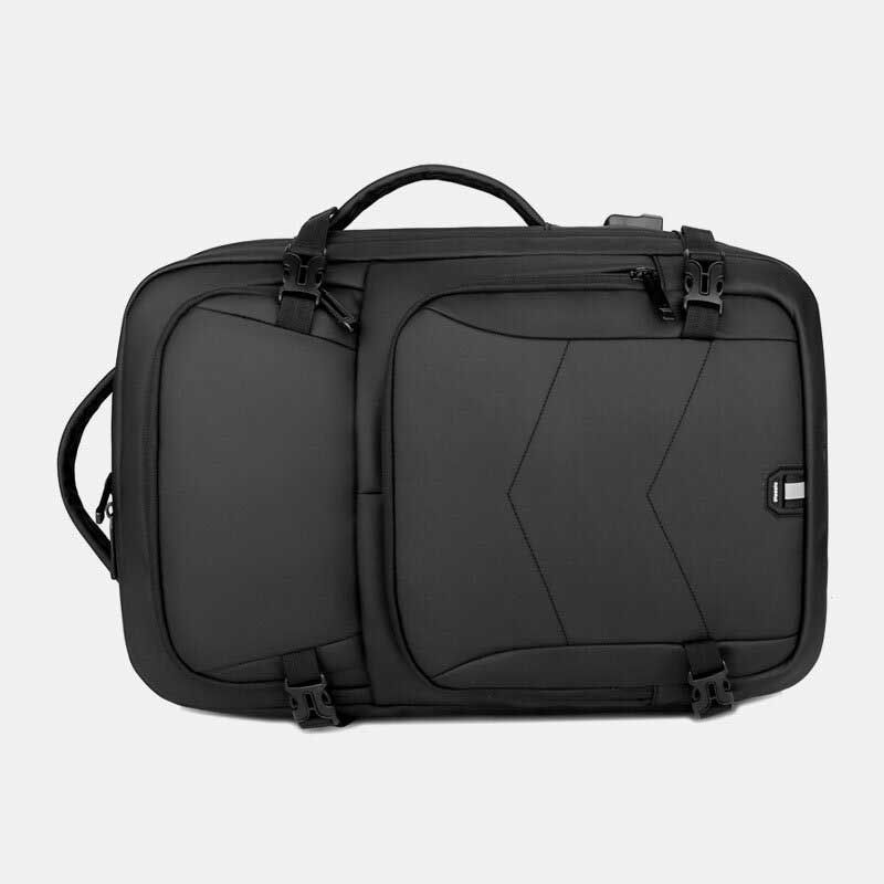 Hombres Nylon De Gran Capacidad 14 Pulgadas Bolsa Para Computadora Portátil Mochila De Viaje Informal De Negocios Multicapas Con Carga Usb