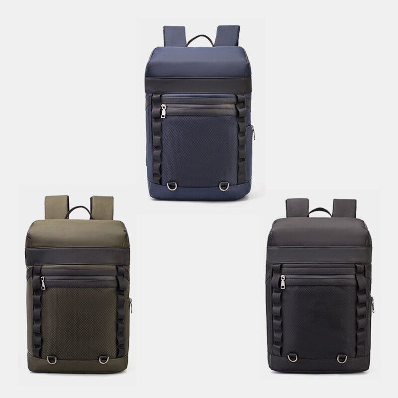 Hombres Nylon Gran Capacidad Deporte Al Aire Libre Impermeable 15.6 Pulgadas Bolsa Para Computadora Portátil Senderismo Mochila De Viaje