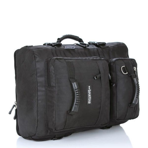 Hombres Nylon Negro 40l Bolsa De Viaje De Gran Capacidad Mochila Multifuncional Bolso Bandolera