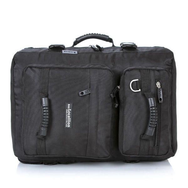 Hombres Nylon Negro 40l Bolsa De Viaje De Gran Capacidad Mochila Multifuncional Bolso Bandolera