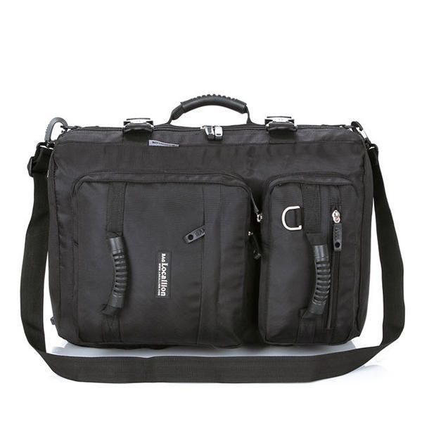 Hombres Nylon Negro 40l Bolsa De Viaje De Gran Capacidad Mochila Multifuncional Bolso Bandolera