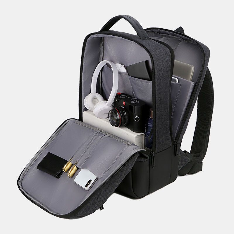 Hombres Oxford 15.6 Pulgadas Computadora Portátil Con Carga Usb Antirrobo Bolsa Para Computadora Portátil De Negocios Mochila