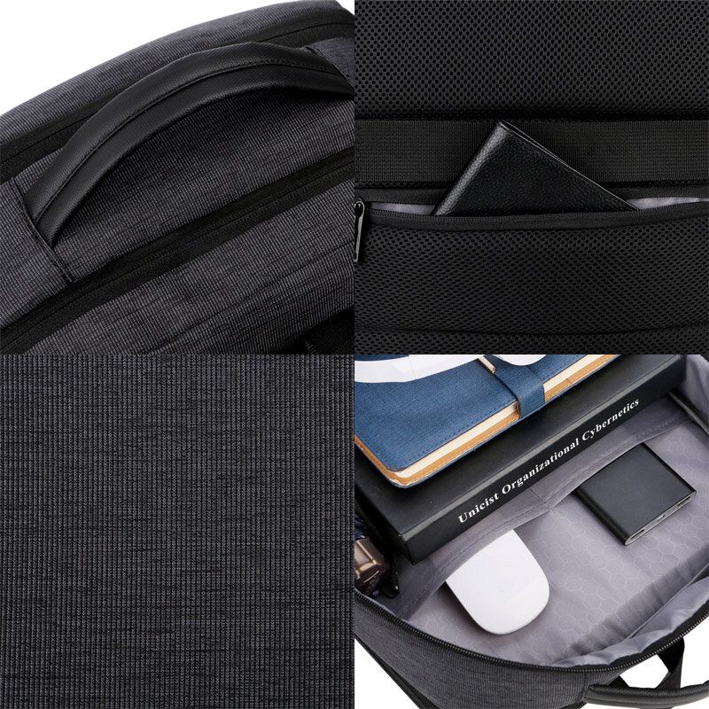 Hombres Oxford 15.6 Pulgadas Computadora Portátil Con Carga Usb Antirrobo Bolsa Para Computadora Portátil De Negocios Mochila