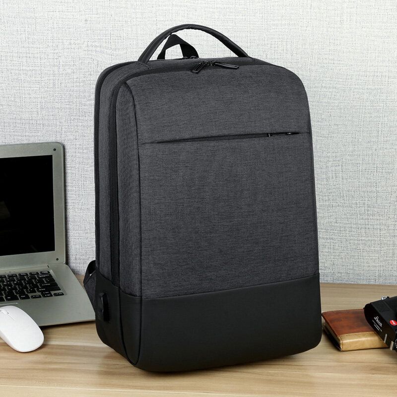 Hombres Oxford 15.6 Pulgadas Computadora Portátil Con Carga Usb Antirrobo Bolsa Para Computadora Portátil De Negocios Mochila