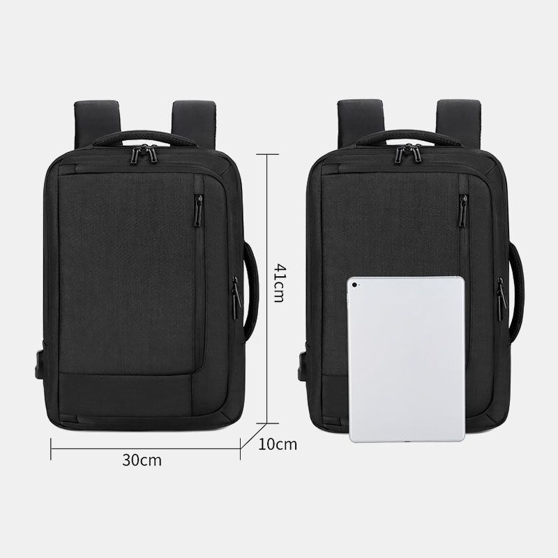 Hombres Oxford 15.6 Pulgadas Portátil Con Carga Usb Mochila Bolsa Para Portátil