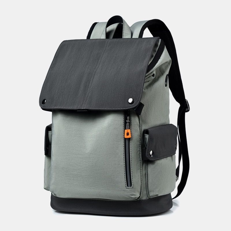 Hombres Oxford Cloth Gran Capacidad Contraste Color Casual Moda Viaje 14 Pulgadas Bolsa Para Computadora Portátil Mochila Con Carga Usb