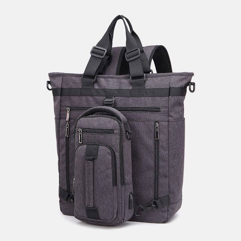 Hombres Oxford De Gran Capacidad Multifunción De 18 Pulgadas Bolso Para Computadora Portátil Bolso De Hombro Mochilas Bolso Desmontable Para Madre E Hijo