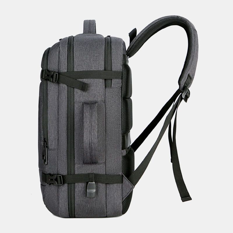 Hombres Poliéster 15.6 Pulgadas Carga Usb Antirrobo Bolsa Para Computadora Portátil De Negocios Mochila