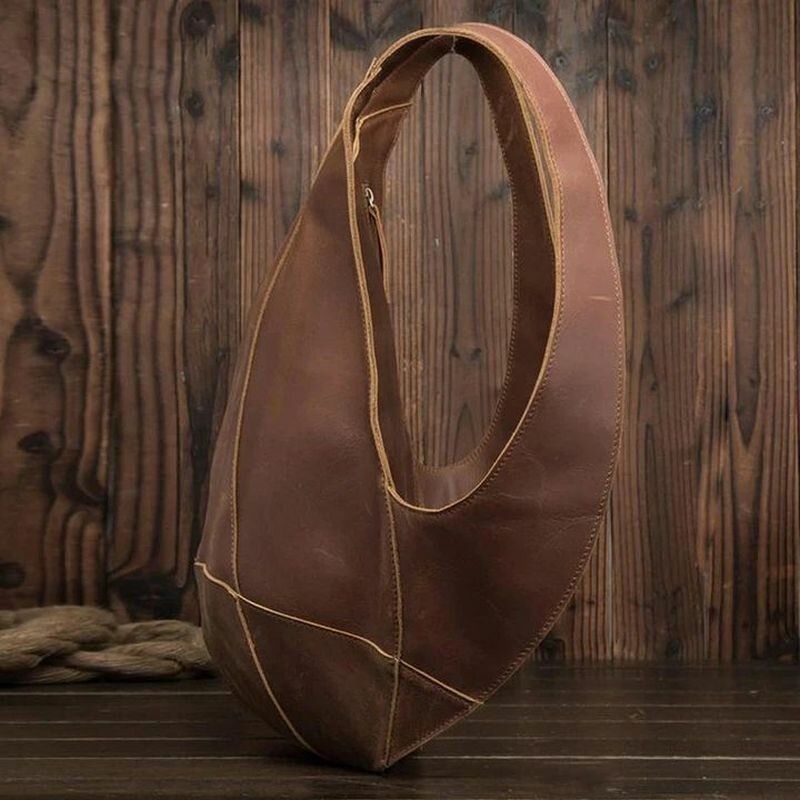 Hombres Pu Chaleco De Cuero Forma Gran Capacidad Vintage Mochila Antirrobo Bolsa De Viaje Informal