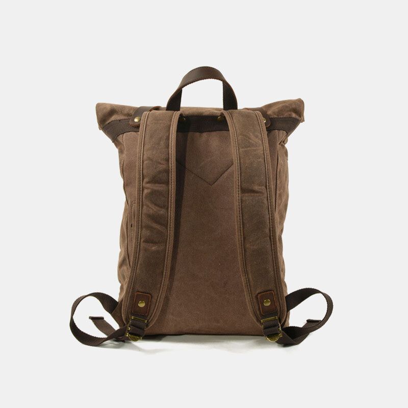 Hombres Vintage Canvas Antirrobo Bolsa De Viaje Impermeable Mochila Bolsa De Camping