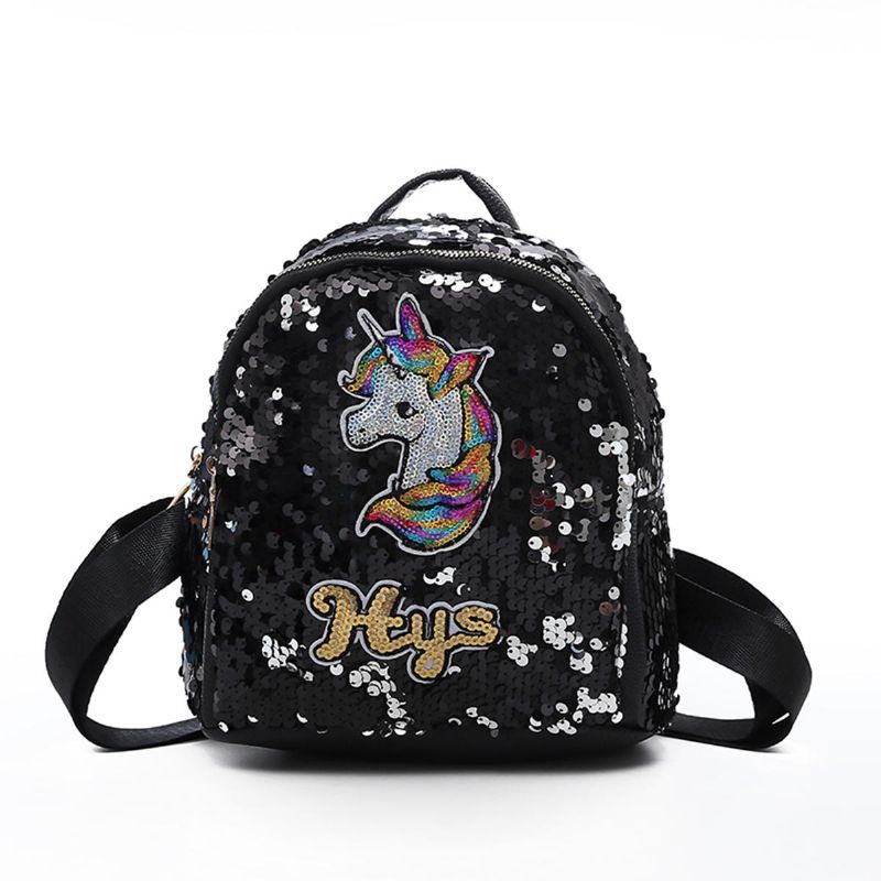 Lentejuelas 3d Unicornio Patrón Mochila Escolar Bolsa De Compras Mochila Mochila