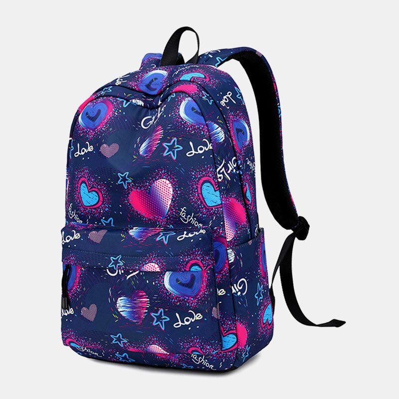 Love Pattern School Bag 15.6 Pulgada Mochila Para Computadora Portátil Mochila Mochila