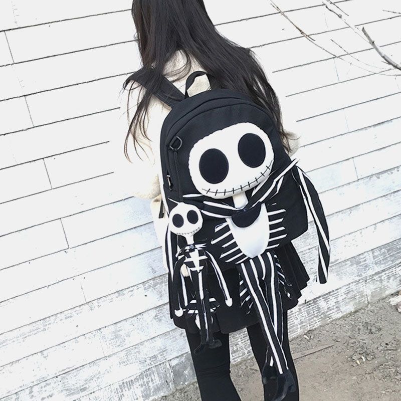 Mochila Antirrobo Con Calavera De Halloween Para Mujer