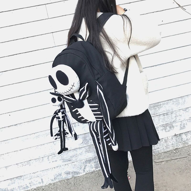 Mochila Antirrobo Con Calavera De Halloween Para Mujer