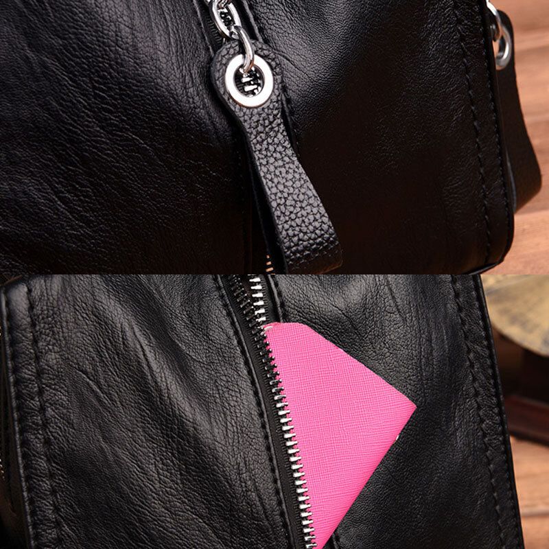 Mochila Antirrobo De Cuero Genuino Para Mujer Bolso Multifunción Multifunción Bolso Bandolera