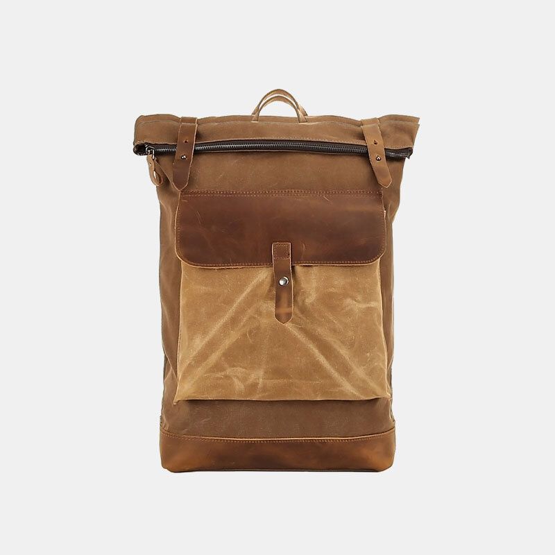 Mochila Antirrobo De Lona Vintage Para Hombre Bolsa De Viaje De Gran Capacidad