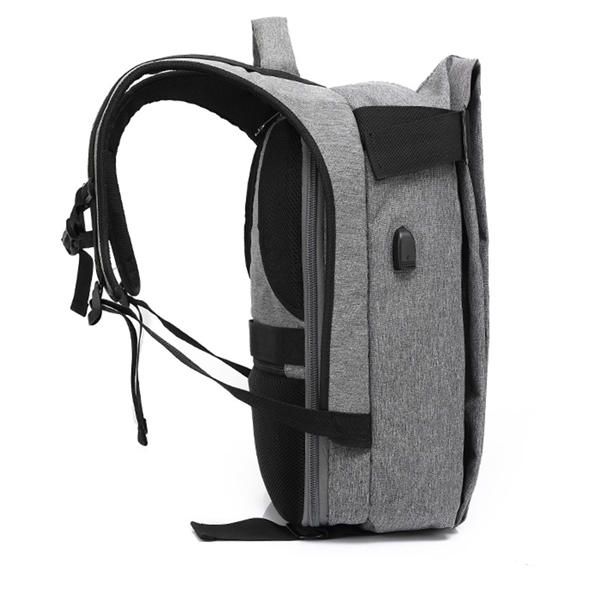 Mochila Antirrobo De Moda Para Hombre Bolsa De Viaje Impermeable Informal Bolsa Para Ordenador Portátil Mochila Con Puerto Usb