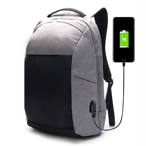 Mochila Antirrobo Para Hombres Senderismo Bolsa De Viaje Informal Con Múltiples Bolsillos Con Puerto De Carga Usb