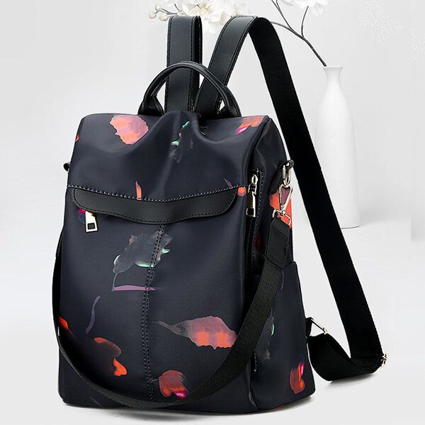 Mochila Antirrobo Para Mujer Mochila Oxford Con Estampado De Viaje