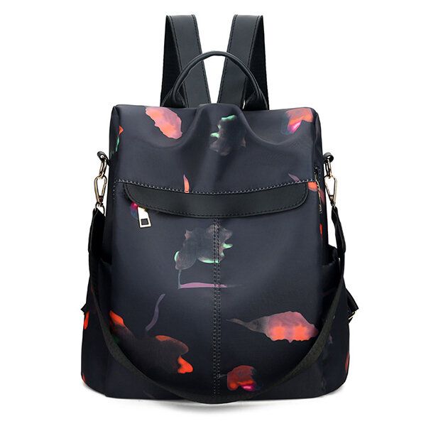 Mochila Antirrobo Para Mujer Mochila Oxford Con Estampado De Viaje