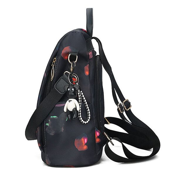 Mochila Antirrobo Para Mujer Mochila Oxford Con Estampado De Viaje