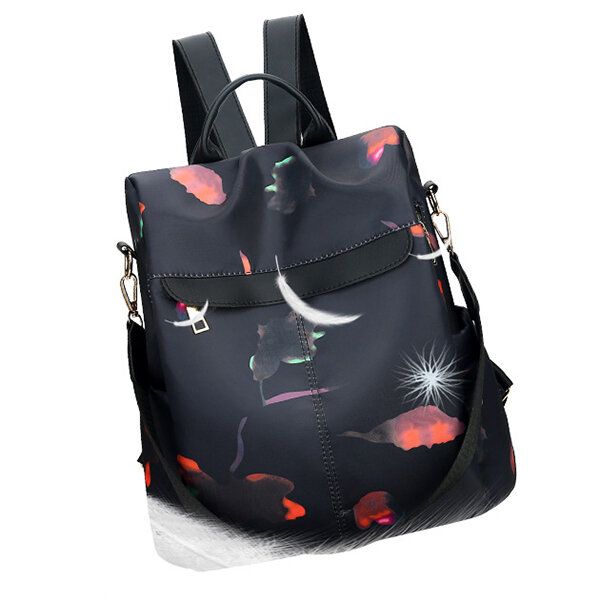 Mochila Antirrobo Para Mujer Mochila Oxford Con Estampado De Viaje