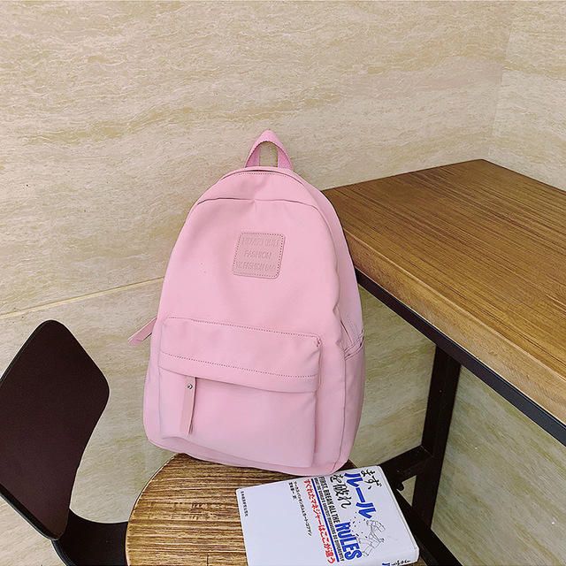 Mochila De Color Sólido De Nailon Fasihon Para Mujer Y Niña