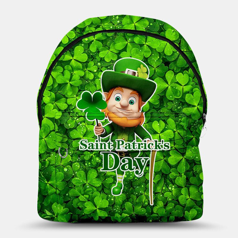 Mochila Con Cordón Con Diseño De Trébol De Gran Capacidad Para Mujer Feliz Día De San Patricio