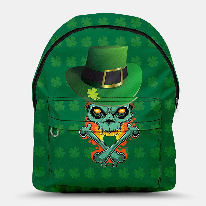 Mochila Con Cordón Con Diseño De Trébol De Gran Capacidad Para Mujer Feliz Día De San Patricio