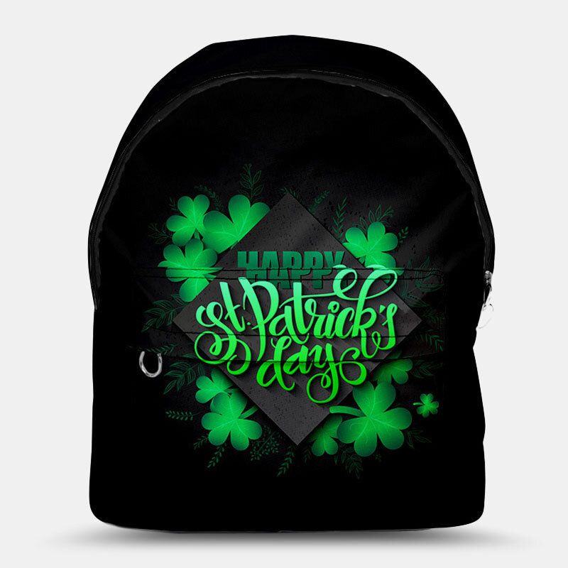 Mochila Con Cordón Con Diseño De Trébol De Gran Capacidad Para Mujer Feliz Día De San Patricio