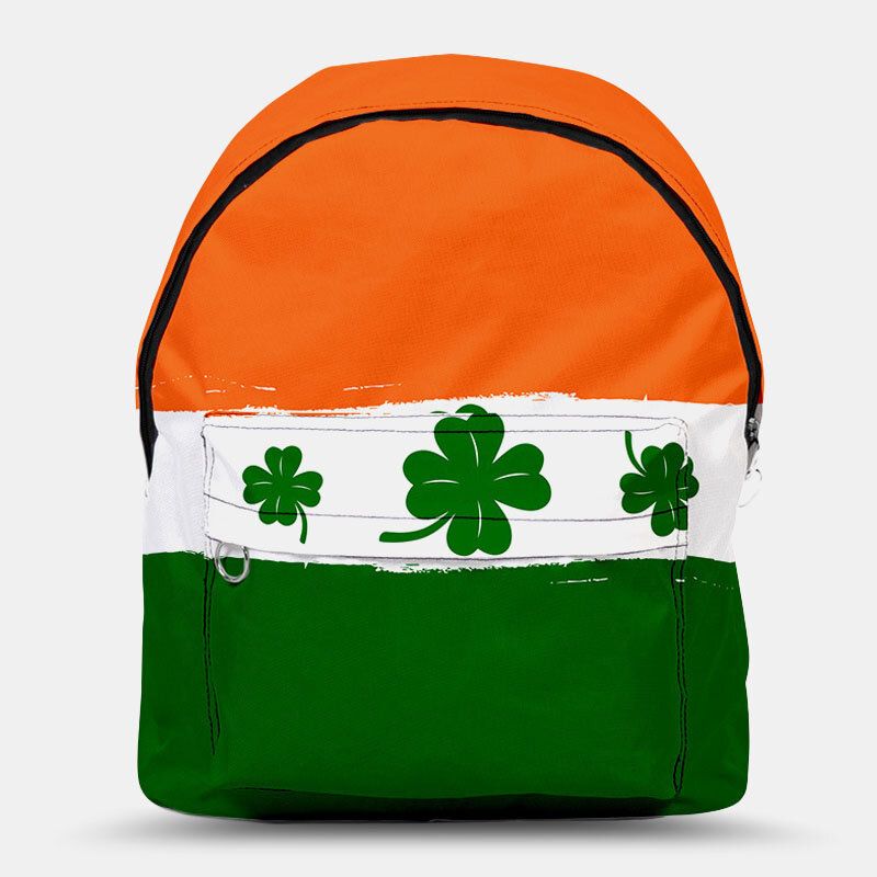 Mochila Con Cordón Con Diseño De Trébol De Gran Capacidad Para Mujer Feliz Día De San Patricio