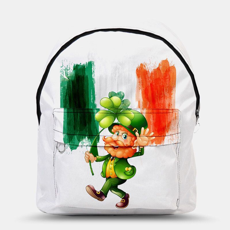 Mochila Con Cordón Con Diseño De Trébol De Gran Capacidad Para Mujer Feliz Día De San Patricio