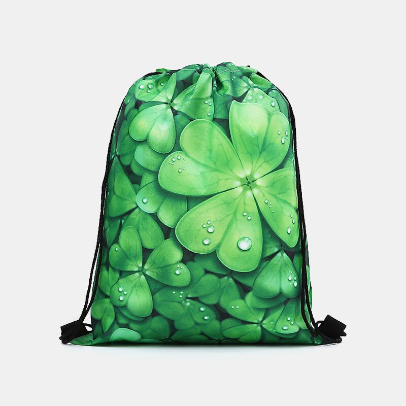 Mochila Con Cordón Con Diseño De Trébol Para Mujer Feliz Día De San Patricio