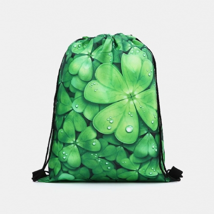 Mochila Con Cordón Con Diseño De Trébol Para Mujer Feliz Día De San Patricio