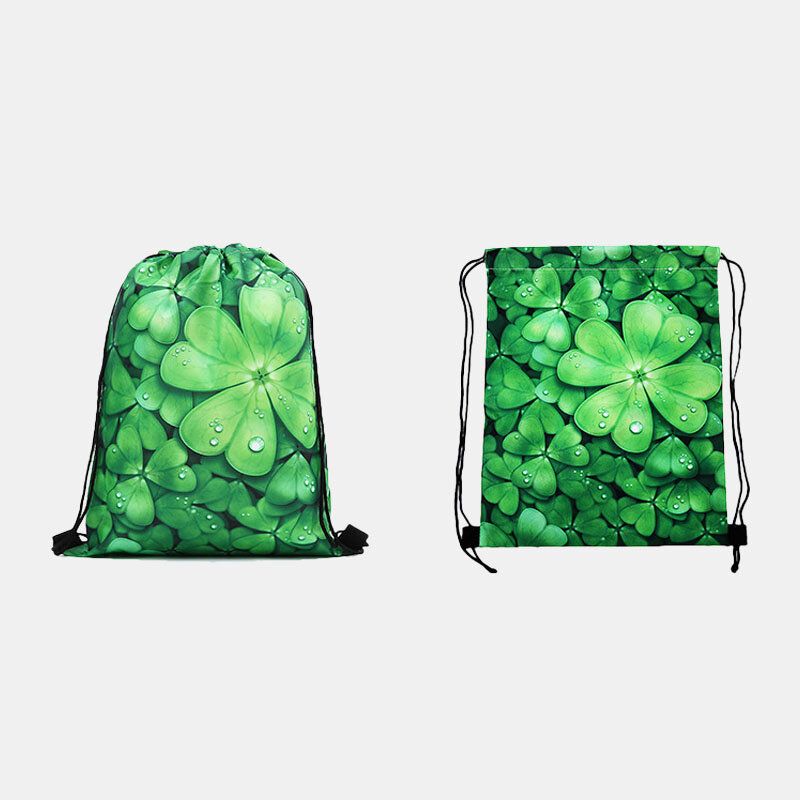 Mochila Con Cordón Con Diseño De Trébol Para Mujer Feliz Día De San Patricio