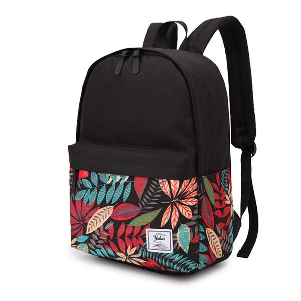 Mochila Con Estampado Minimalista De Gran Capacidad Para Hombres Y Mujeres