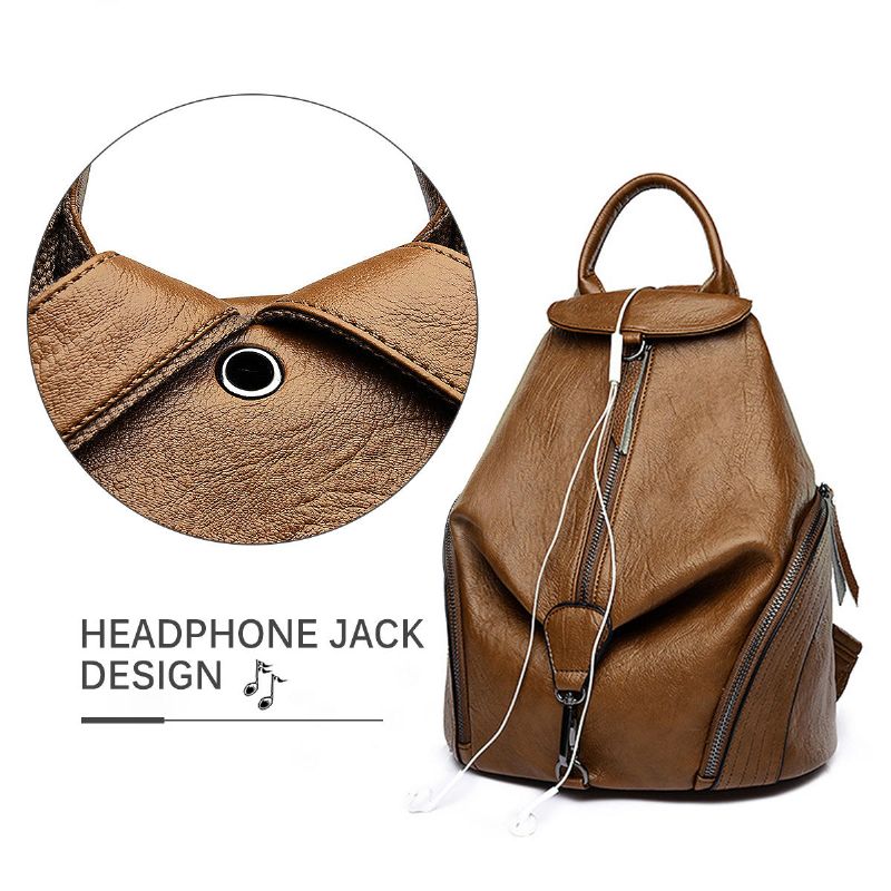 Mochila De Cuero Antirrobo Para Mujer Kadell Moda Para Mujer Bolso Antirrobo Mochila De Viaje Informal Mochila De Compras