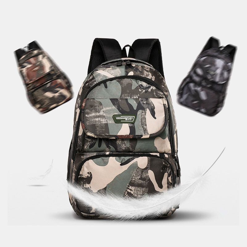 Mochila Escolar Impermeable De Camuflaje De Gran Capacidad Para Hombres Mochila Para Ordenador Portátil De 15.6 Pulgadas Mochila De Viaje Para Exteriores