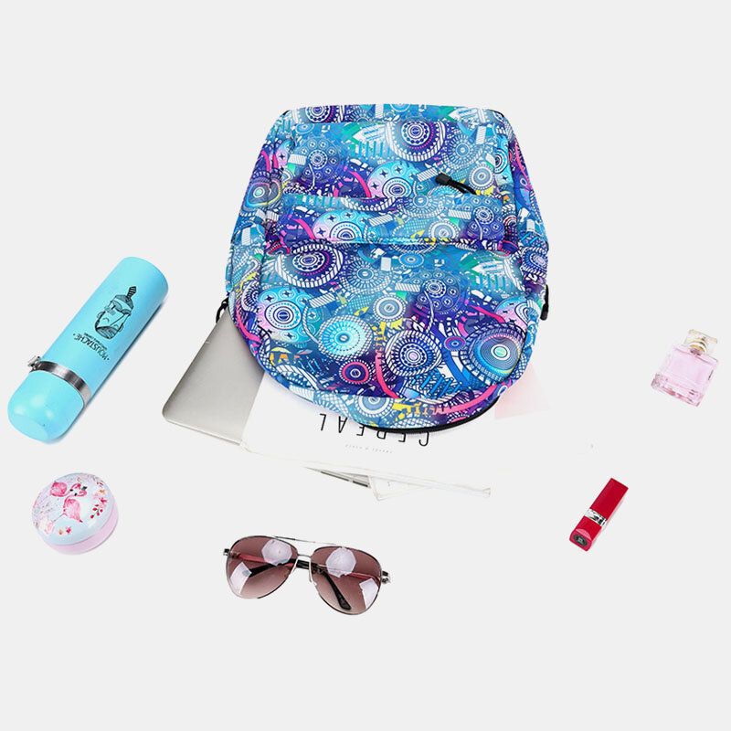 Mochila Escolar Impermeable Con Estampado De Gran Capacidad Para Mujer