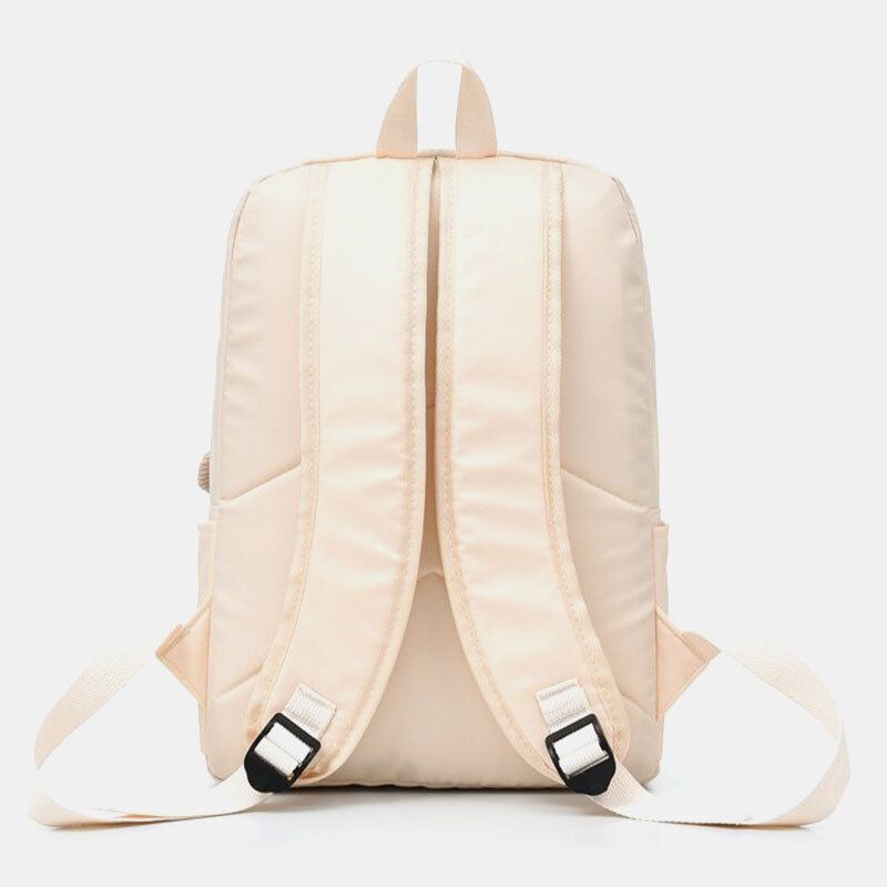 Mochila Escolar Impermeable De Gran Capacidad Con Adornos De Dibujos Animados Para Mujer