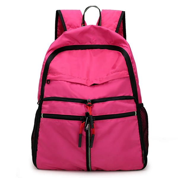 Mochila Exterior Plegable Impermeable De Nailon Para Mujer