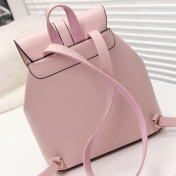 Mochila De Gran Capacidad Con Cadena De Moda Minimalista Para Mujer